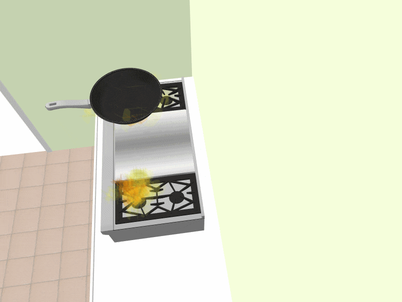 化解瓦斯爐靠廁所牆面