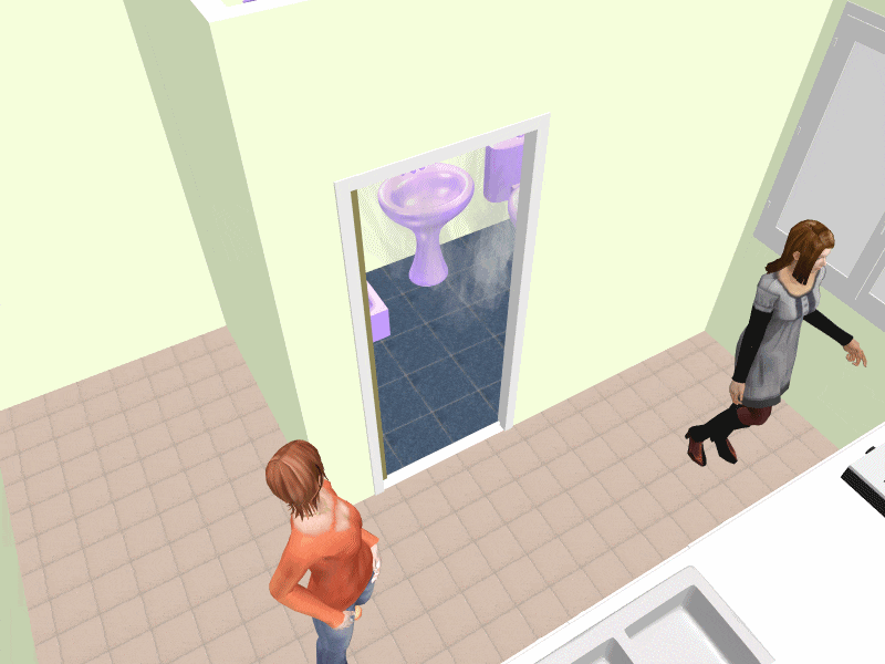 化解廁所門開於廚房內