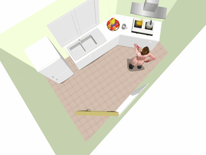 化解瓦斯爐斜擺、廚房不方正