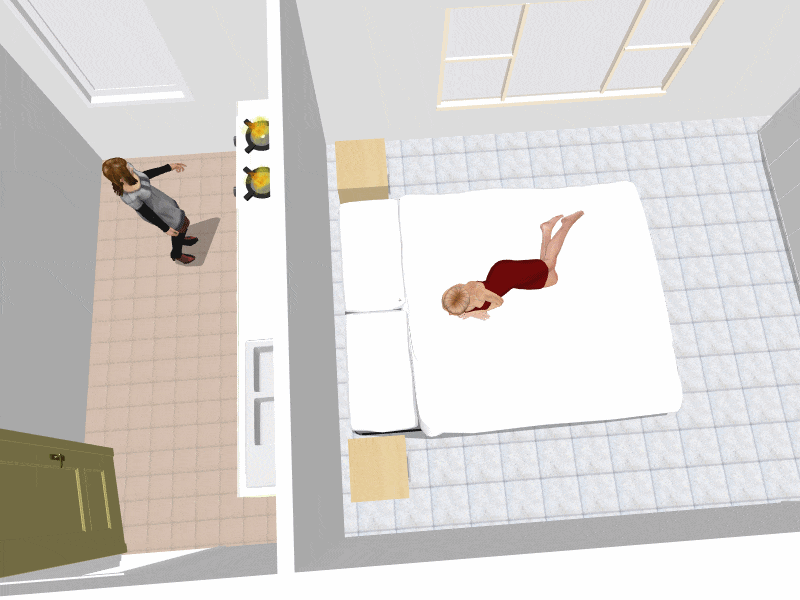 化解臥室與廚房相鄰