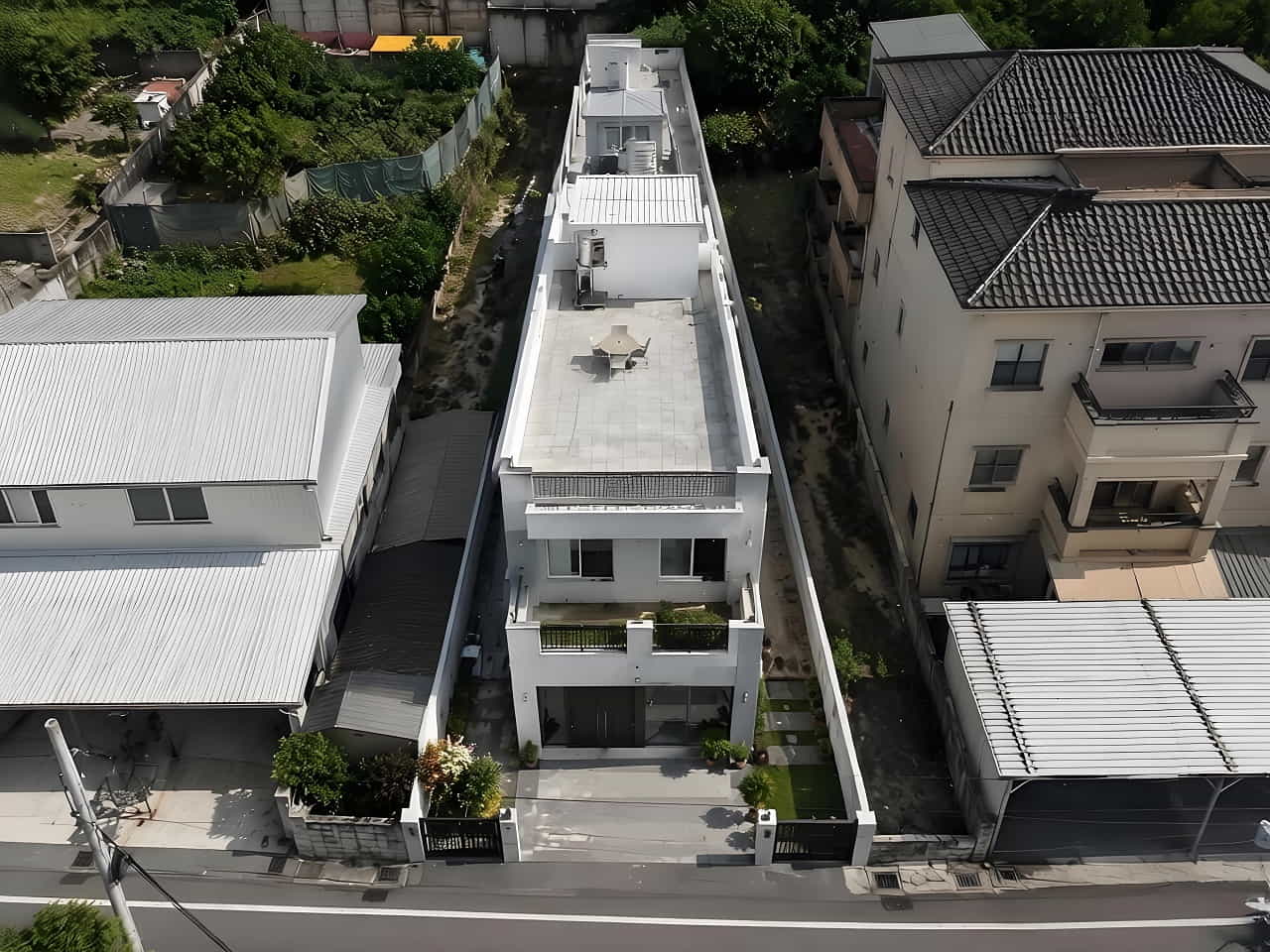 畚箕屋,房子前寬後窄