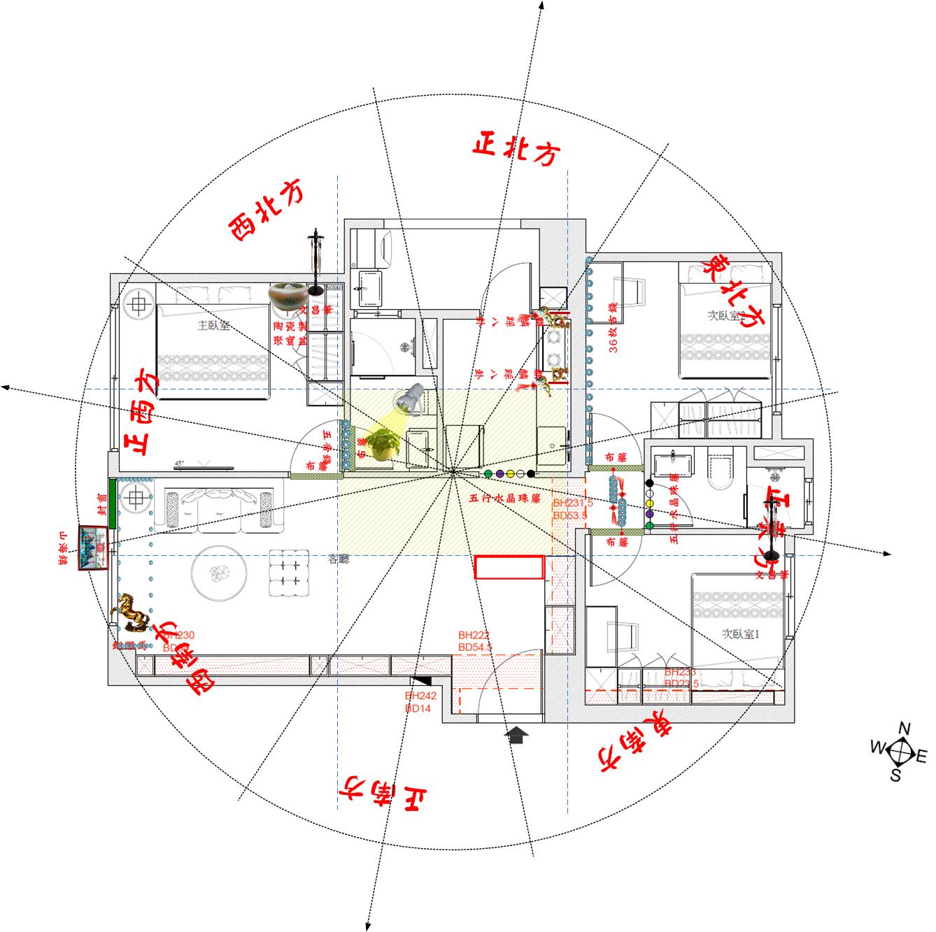 陽宅風水平面圖分析