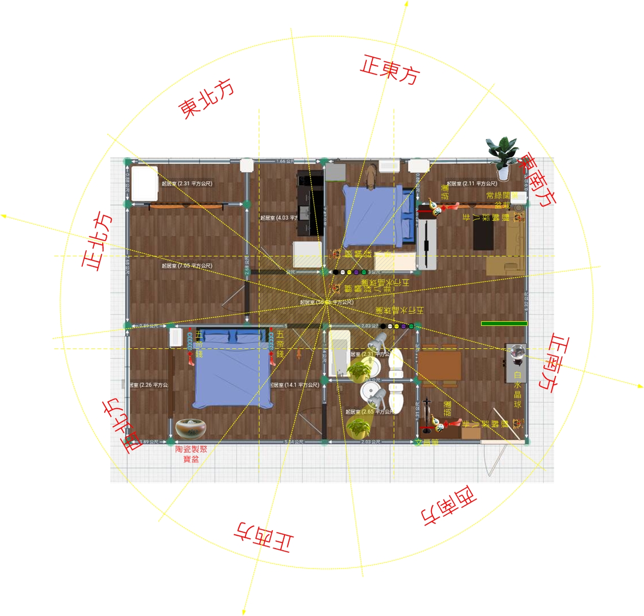 陽宅風水平面圖分析