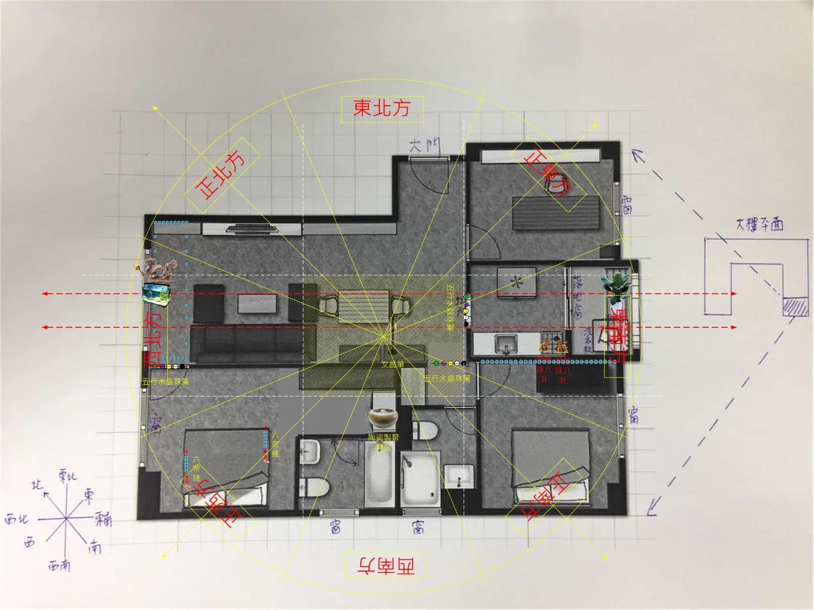 「【風水案例】財位竟然落在廁所？大門又遇「門中門」！這間住宅問題不少！」